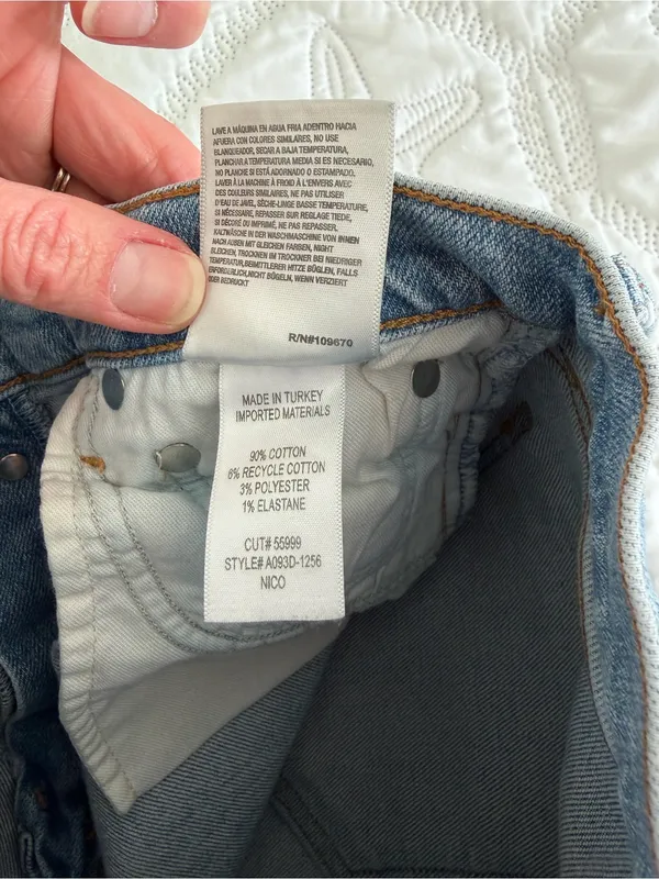 AGOLDE Jamie High‎ Rise Classic Light Wash Jeans Size 25 Button Fly - Image 11