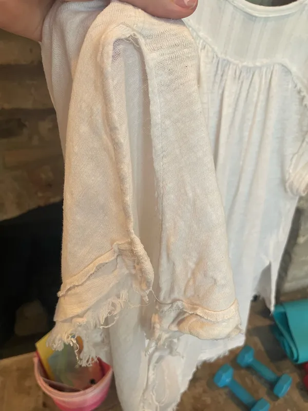 Free People Shite Button Up Tunic Top - Image 5