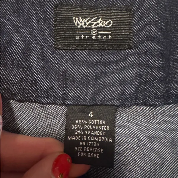Mossimo Dark Blue Denim Skirt Size 4 - Image 3