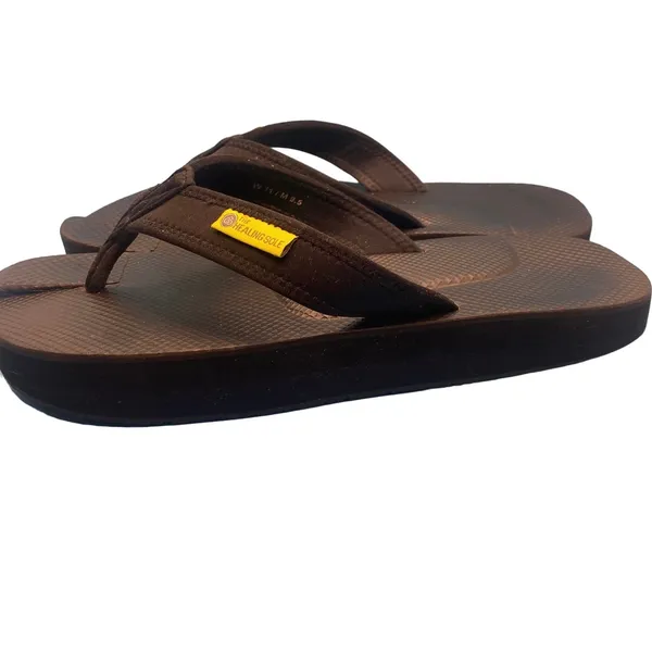 The Healing Sole Orthopedic Flip Flop Sandals Brown Womens 11 Mens 9.5 Recovery - Image 3