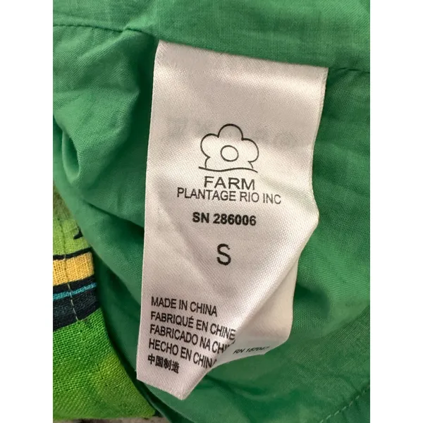 Farm Rio Green Banana Dress size small - Image 7