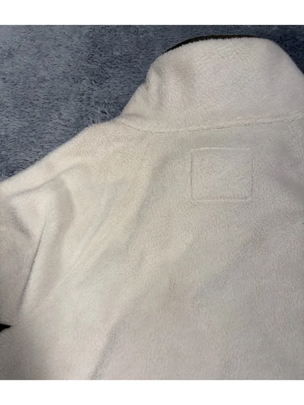 Abercrombie & fitch Olive & Cream Quilted Pullover Sweater fleece small - Image 12
