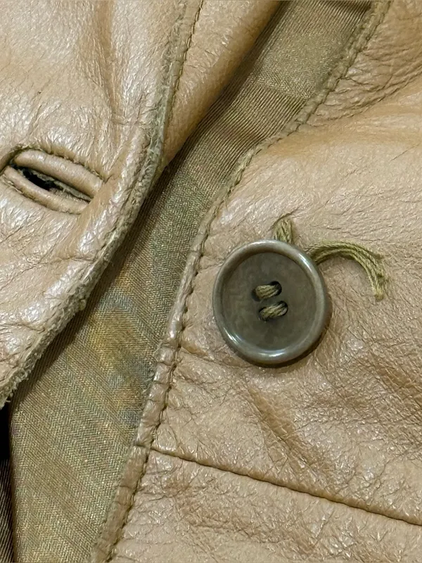 Vintage Kenneth Cole Leather Jacket Blazer Small Camel Brown Y2K Minimal Chic - Image 9
