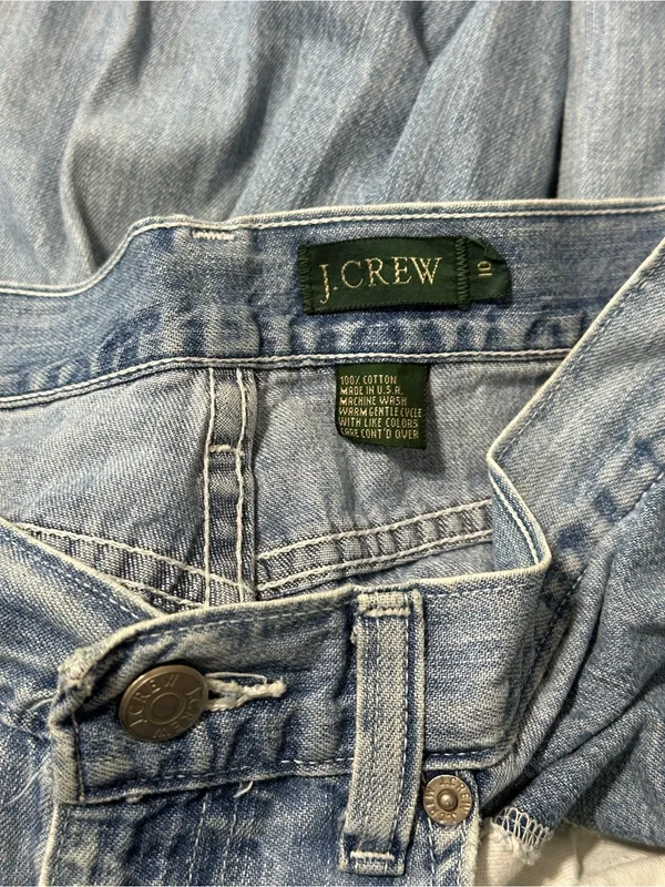 J. Crew Vintage Made in the US Women's Size 10 Light Blue Wash Mom Jeans - Image 4