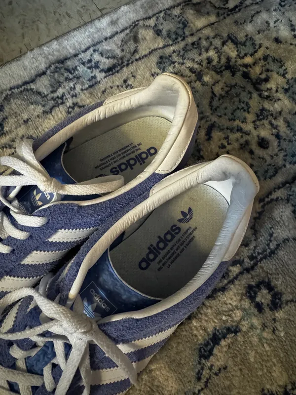 Never worn blue fusion adidas gazelles - Image 2