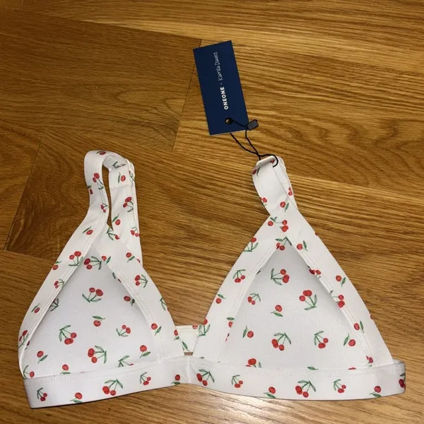 OneOne X Kamila Davies Cherry Print Bikini White - Image 2