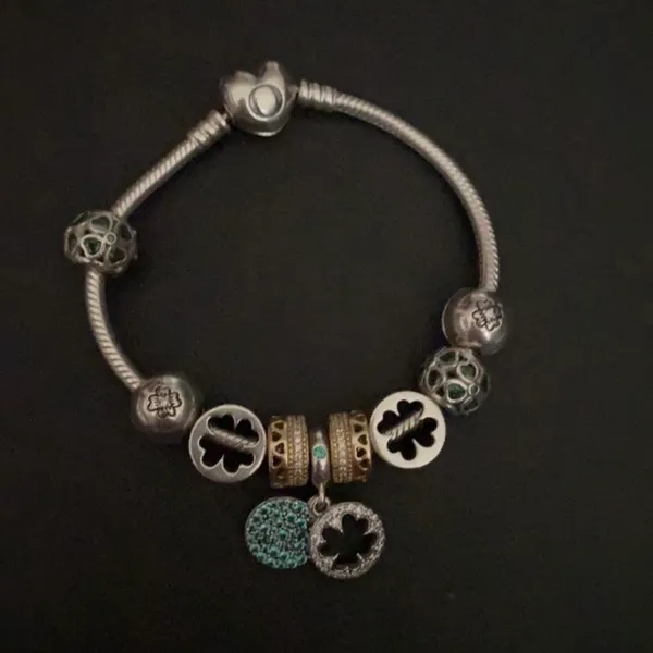 Pandora Lucky Four Leaf Clover Dangle Charm - Image 3
