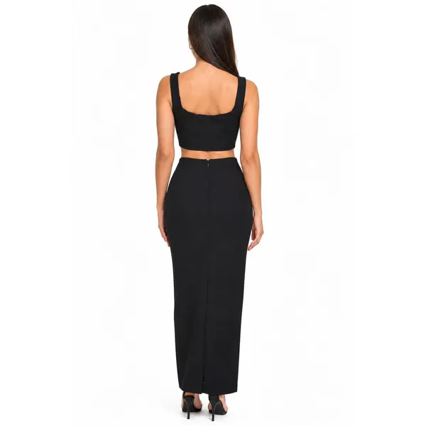 Lulus Women Black midi Dress Size Medium - Image 2