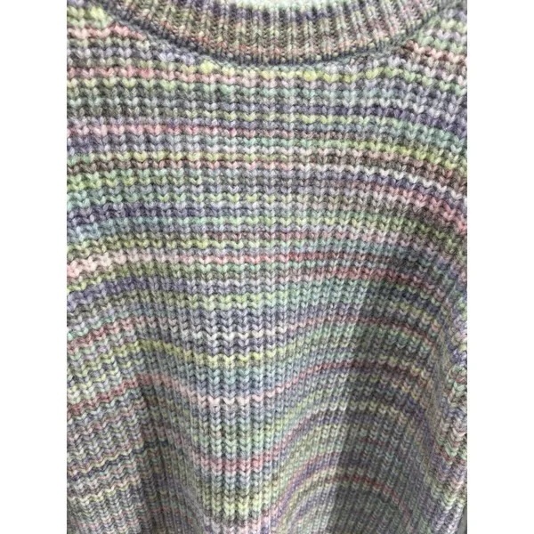 Loft Rainbow Spacedye Pastel Knit Sweater Large L‎ - Image 2