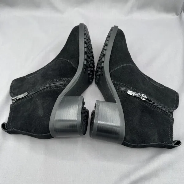 NWT Easy Spirit Segazer Women's Zip Up Short Boot Black Suede US 7.5 Wide - Image 4