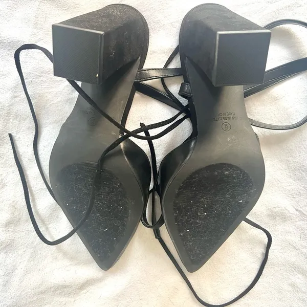 lulus lace up black pump heels - Image 2