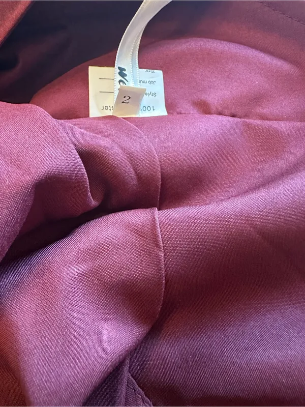 Monvelli Elegant Halter Satin Floor Mermaid Prom Gown Wine Size 2 NWT - Image 8