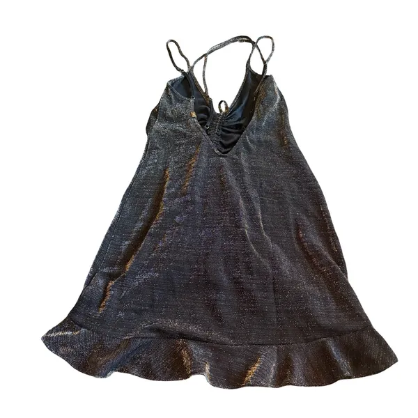 For Love & Lemons Skivvies Spaghetti Strap Sparkle Mini Dress Nightie Sz Small - Image 6