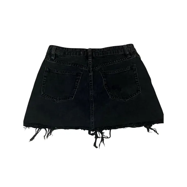 Free People We The Free Women's Black Denim Mini Skirt Size 4 Casual - Image 7