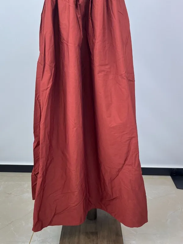NWOT Farm Rio Cotton Burgundy Sleeveless Midi Dress Size XS - Image 6