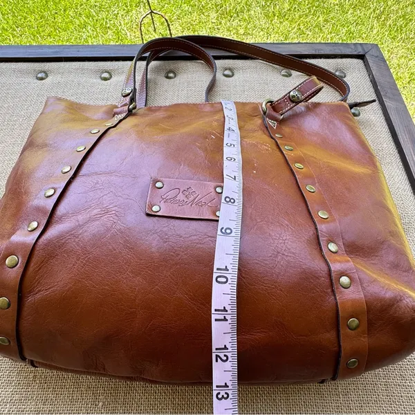 Patricia Nash Brown Leather Tote Bag - Image 8