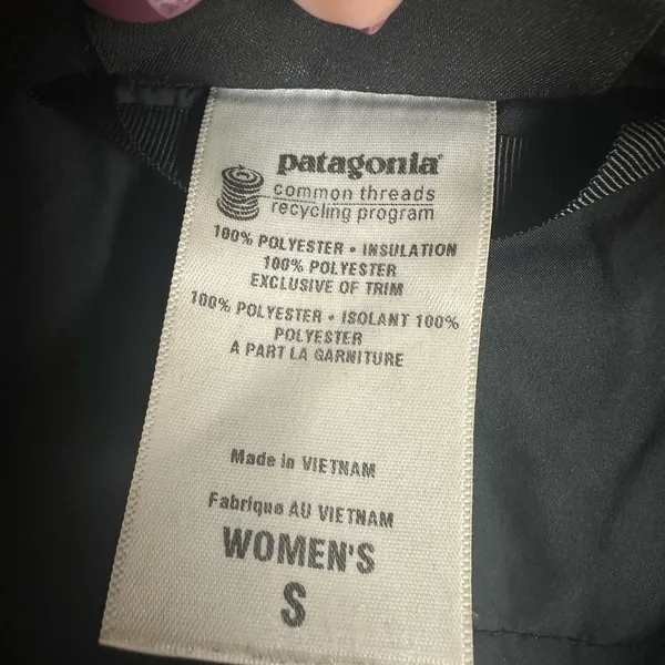 Patagonia Powder Bowl Insulated Ski Jacket Womens Size Small Black H2NO Hooded - Image 16