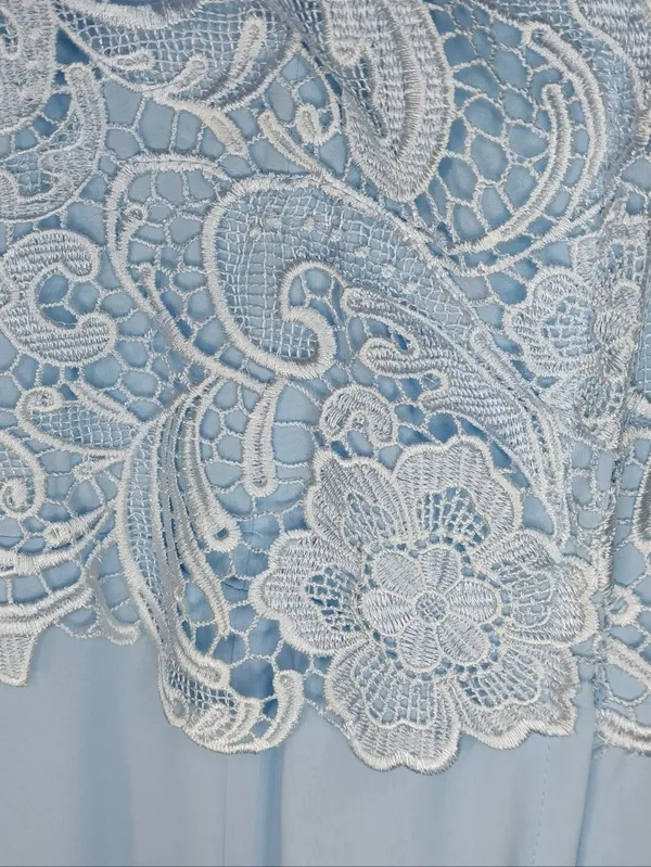 JJs House Light Blue Lace Bodice A-Line Midi Evening Formal Prom Gala Dress NWT - Image 9