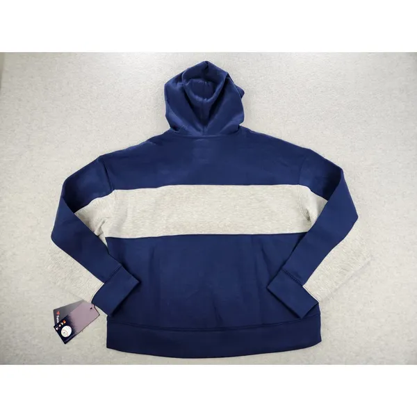Fanatics Women Minnesota Twins Baseball Navy Stripe Logo Pullover Hoodie Sweatshirt LARGE - Image 9