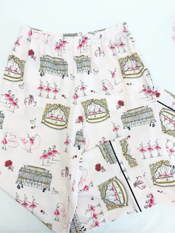 BedHead Swan Lake Short Sleeve Classic Stretch Jersey Cropped Pajama Set Ballet - Image 10
