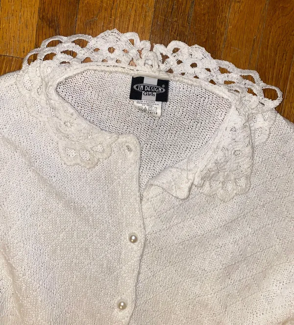 Princess Polly Vintage Lace Button Up White Cardigan 90s Girly 🤍 - Image 5