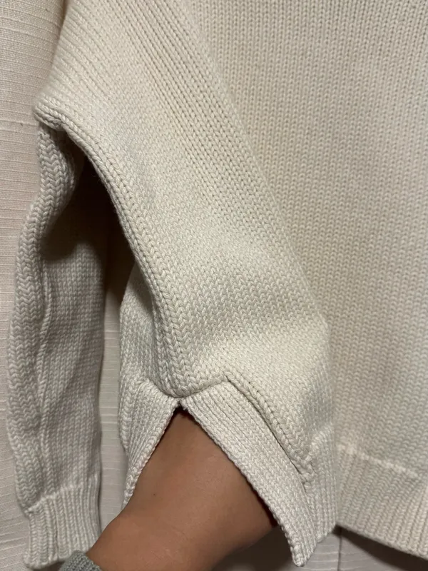 Demylee Wool Blend Women's Crewneck Sweater White - Image 6