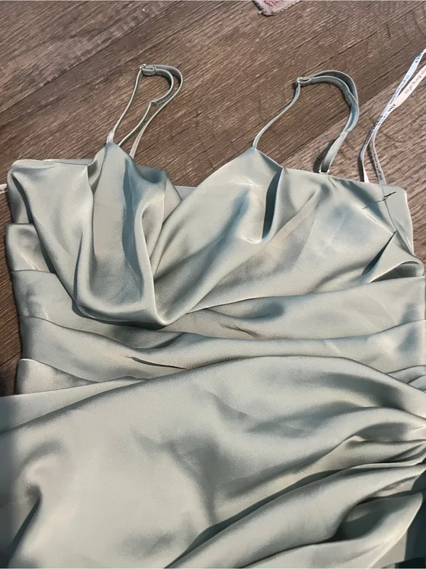 Birdy Grey Catherine Dress - Sage Green (Matte Satin) - Image 7