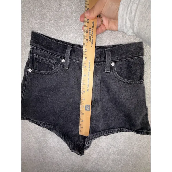 levis high waisted mom shorts black washed 26 - Image 7