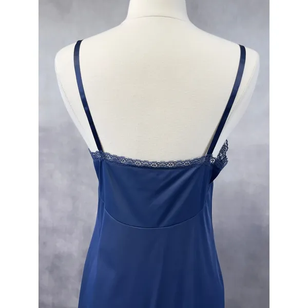 VTG Vanity‎ Fair Full Slip Dress Women 34 Lace Silky Minimal Indie Coquette 80s - Image 4