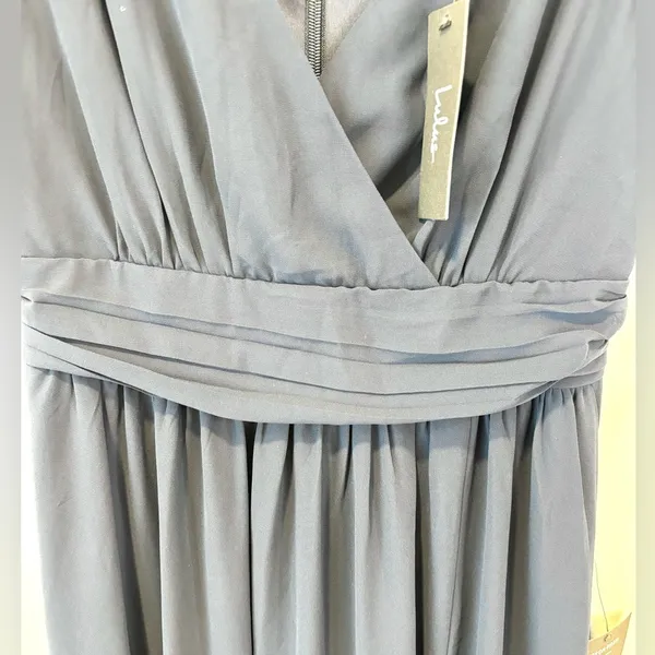 Lulus Thoughts of Hue Surplice Sleeveless Navy Blue Maxi Dress Bridesmaid Formal - Image 4