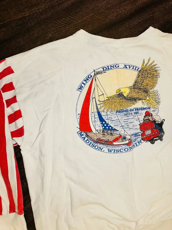 Vintage 1996 Wing Ding XVIII Rally Madison, Wisconsin Men’s Sweatshirt-XL - Image 13