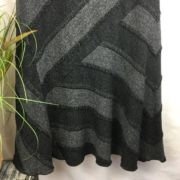 Ilusion Gray Patchwork cottage farmhouse granny core Maxi Skirt 8 - Image 4
