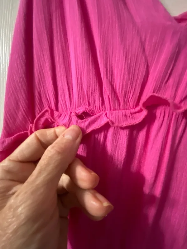 Pink ruffle tiered dress Size L - Image 2