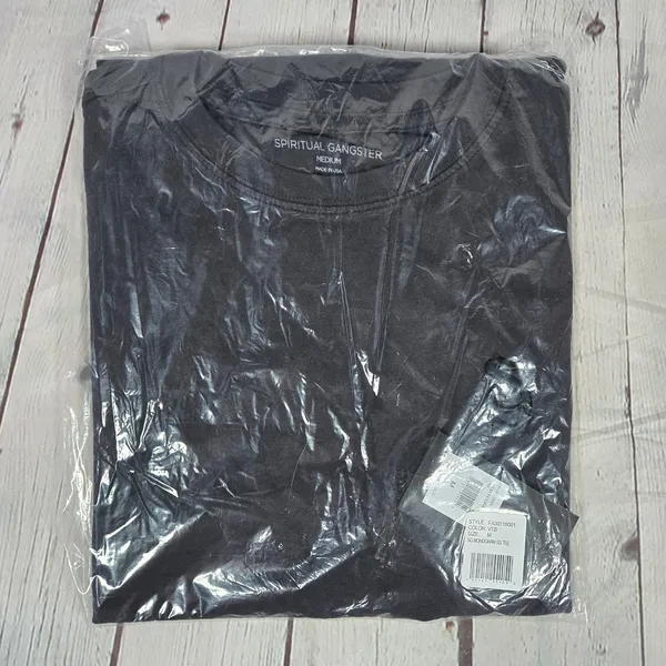 Spiritual Gangster Monogram Short Sleeve T-Shirt Vintage Black‎ M NWT - Image 10
