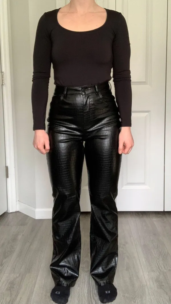 VERO MODA Leather Straight leg Pants - Image 2