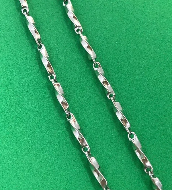 Titanium Steel Link Chain Necklace for Men Women,Unisex Punk Hip Hop Necklace - Image 2