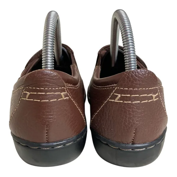 Clarks Ashland Lane Q Redwood Brown Leather Slip-On Comfort Loafers Size 9.5M - Image 4