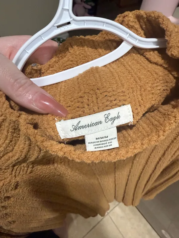 American Eagle Yellow Mock Neck Sweater - Image 2