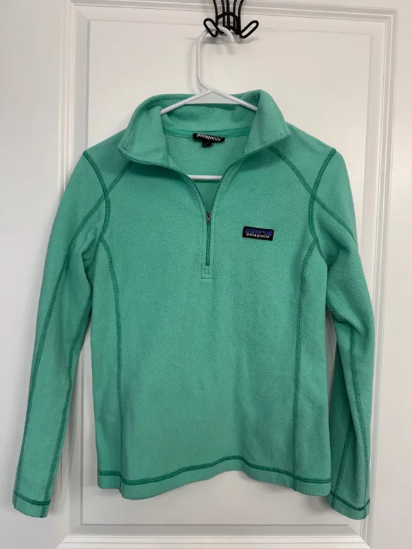 Patagonia Teal Microfleece Quarter Zip Pullover Women’s XS - Image 3