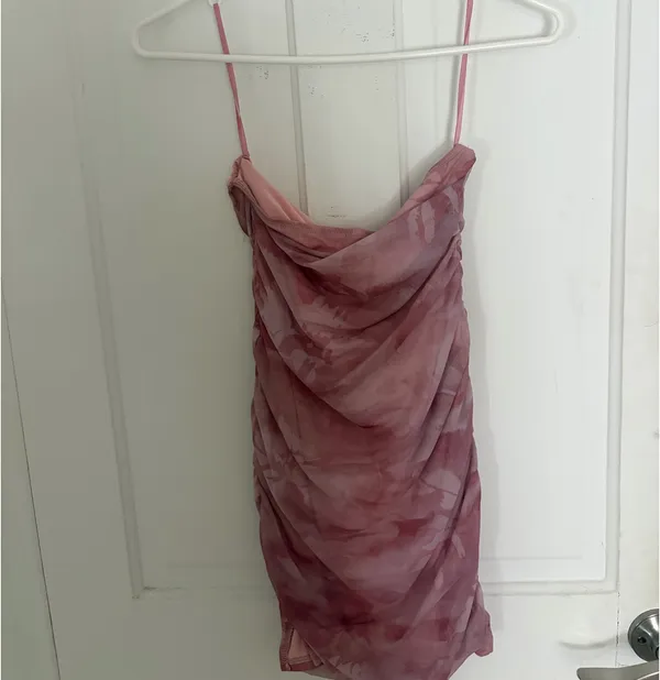 SheIn Strapless pink dress - Image 2