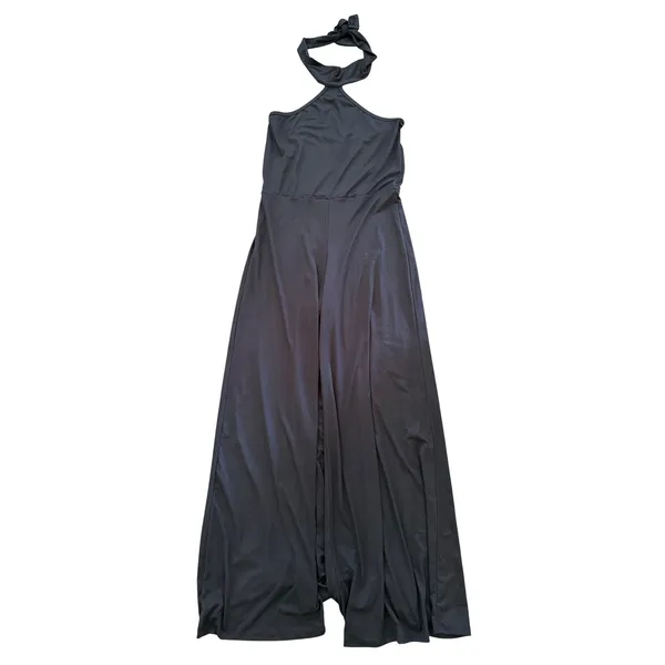 Go Couture Black Halter Neck Wide Leg‎ Jumpsuit Small Modal Spandex NEW - Image 2