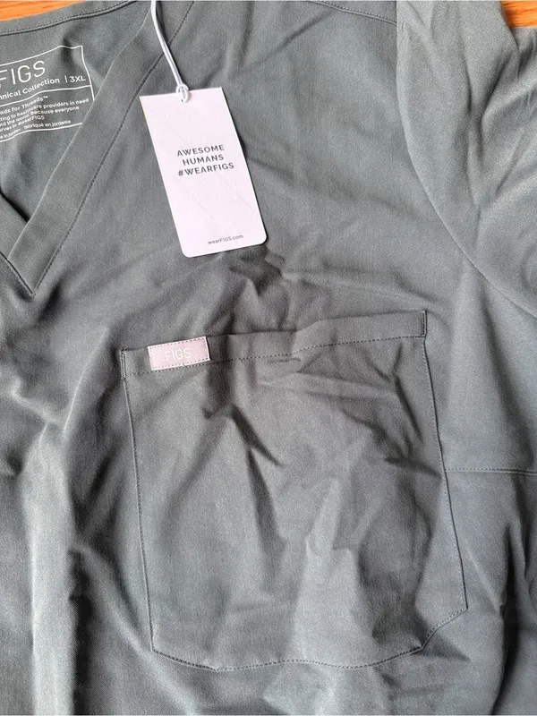 FIGS Catarina Scrub Top in Moss Size 3X - Image 4