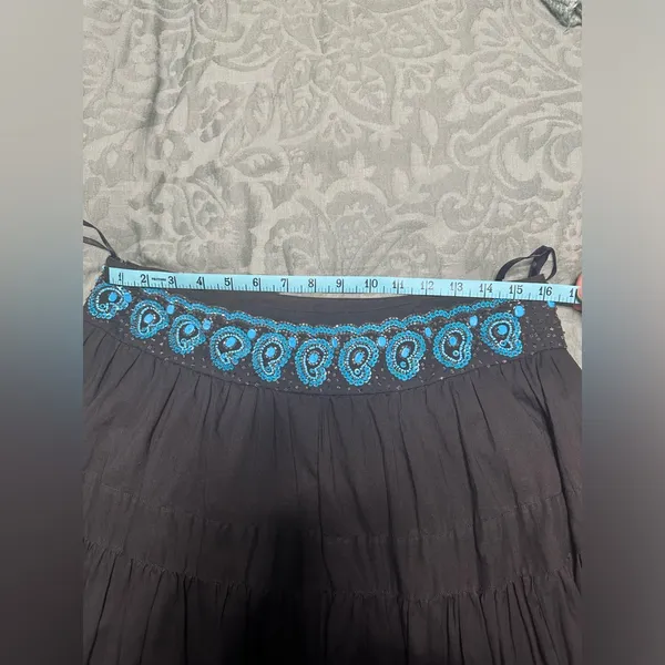 Issue New York Whimsy‎ Tiered Maxi Skirt Blue Size 12 - Image 10
