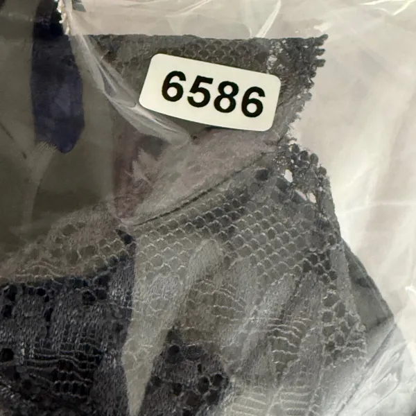 Adore Me AD-1619WB Black Lace Open Cup Strappy Bra Rhinestone Buckle Large‎ NWT - Image 8
