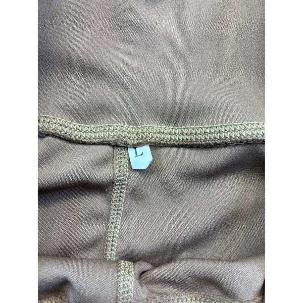Womens Tan High Waisted Athletic Leggings‎ with Side Pockets Size Large Camel - Image 7