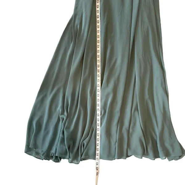 Birdy Grey Sea Glass Green Kaia Chiffon Maxi Bridesmaid Dress L - Image 5