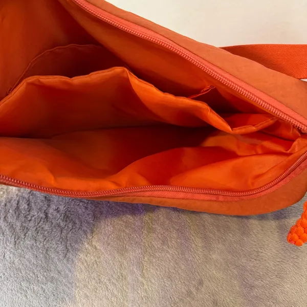 Nylon Crescent‎ Crossbody Bag Orange Utility Paracord Zipper Travel Hiking - Image 13