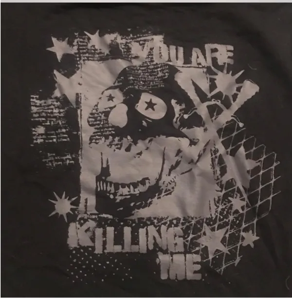 Hot Topic Skull off the shoulder blouse - Image 2