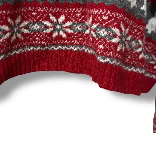 Jessica Simpson | EUC Cotton Red & Cream Let It Snow Holiday Sweater (size XL) - Image 7