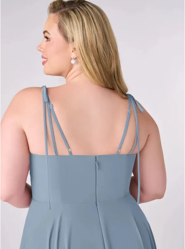Azazie Barbie Dusty Blue Formal Dress - Image 2